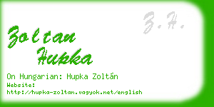 zoltan hupka business card