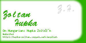 zoltan hupka business card